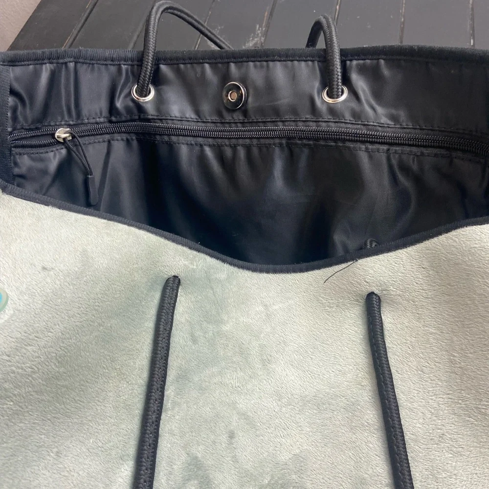 Chuchka Gray Tote‎ Australian large bag Faux fur Neoprene